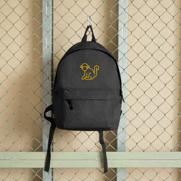 Embroidered Yellow Logo Backpack