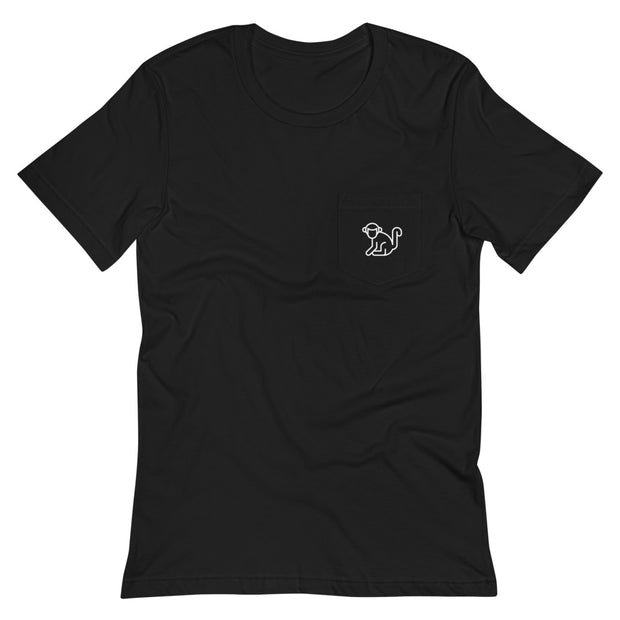 White Pocket Logo Mens T-Shirt