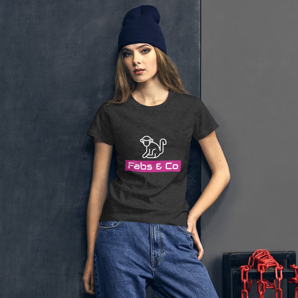 Plum Stripe Original Logo Womens T-Shirt