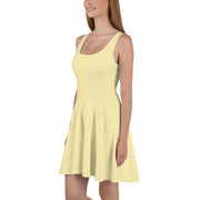 Yellow Womens Skater Dress