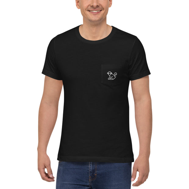 White Pocket Logo Mens T-Shirt