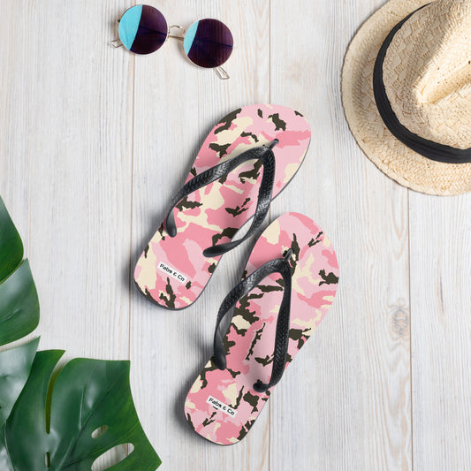 Pink Camo Womens Flip-Flops