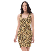 Leopard Print Womens Sleek Dress