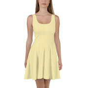 Yellow Womens Skater Dress