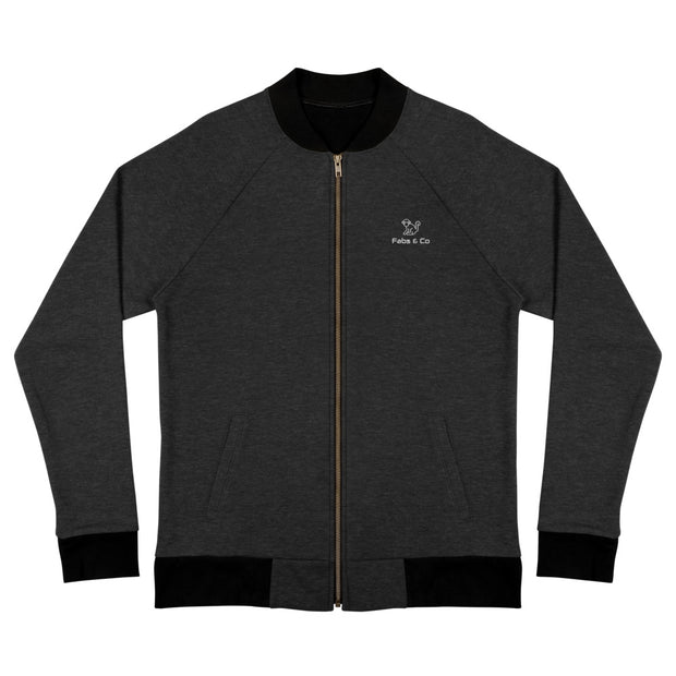 White Original Badge Logo Mens Bomber Jacket