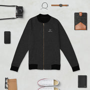 White Original Badge Logo Mens Bomber Jacket