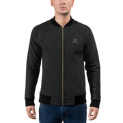 White Original Badge Logo Mens Bomber Jacket