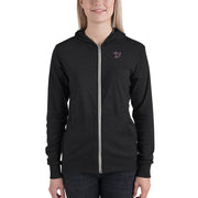 Pink Logo Womens Lightweight Zipped Hoodie