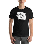 White Scribble Logo Mens T-Shirt