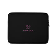Pink Original Logo Black Laptop Sleeve