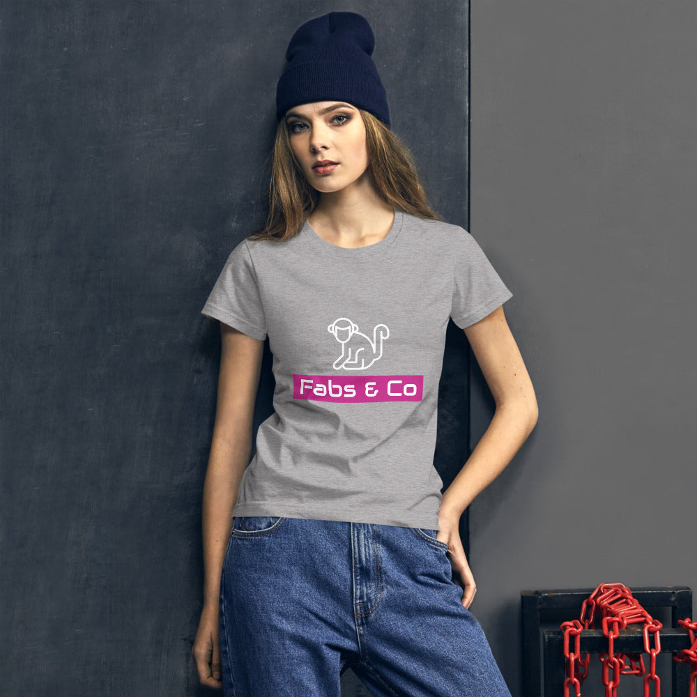 Plum Stripe Original Logo Womens T-Shirt