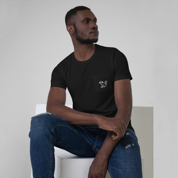 White Pocket Logo Mens T-Shirt