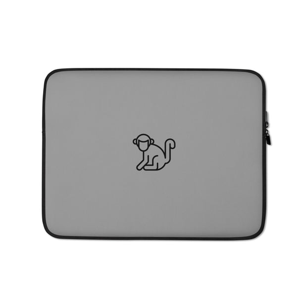 Black Logo Grey Laptop Sleeve