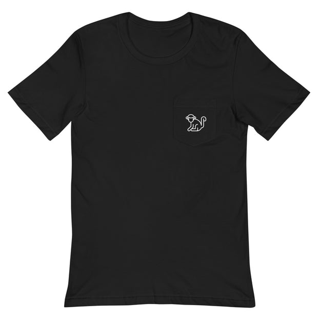 White Pocket Logo Mens T-Shirt