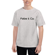 Fabs & Co x Champion Black Wordmark Logo Mens T-Shirt