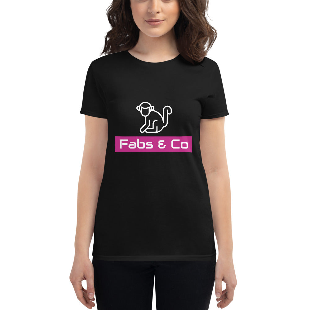Plum Stripe Original Logo Womens T-Shirt