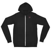 Pink Logo Womens Lightweight Zipped Hoodie
