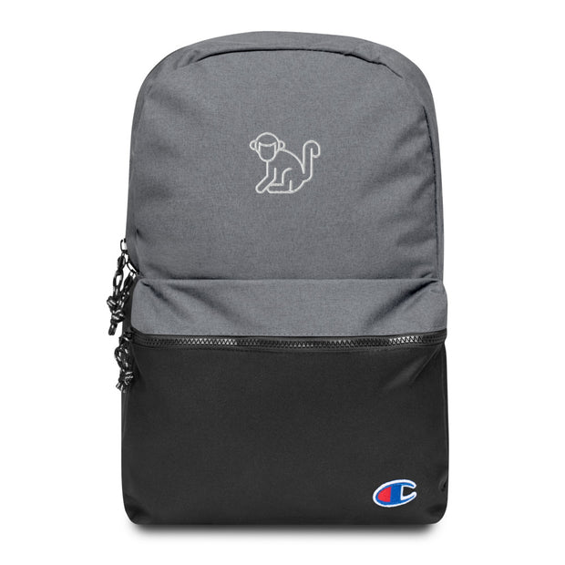 Fabs & Co x Champion Embroidered White Logo Backpack