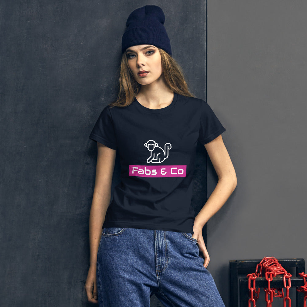 Plum Stripe Original Logo Womens T-Shirt