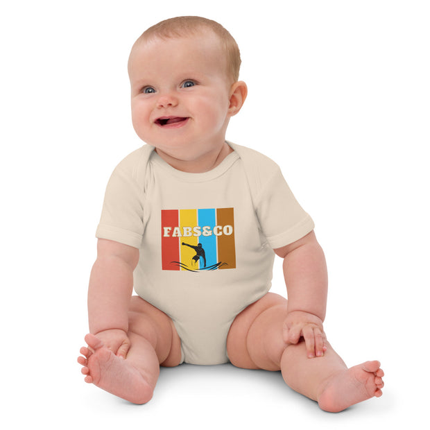 Fabs & Co Multicolor Logo Baby Bodysuit