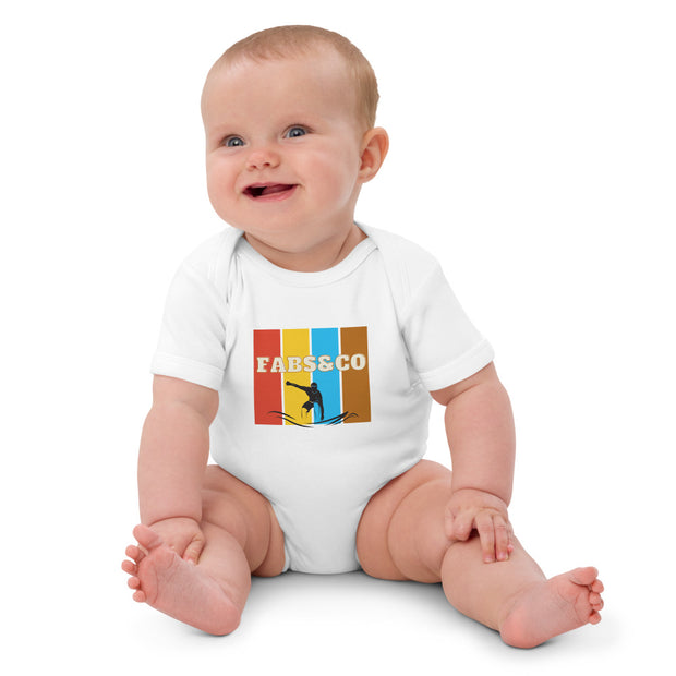 Fabs & Co Multicolor Logo Baby Bodysuit
