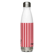 Fabs & Co Red Stripe Stainless Steel Water Bottle