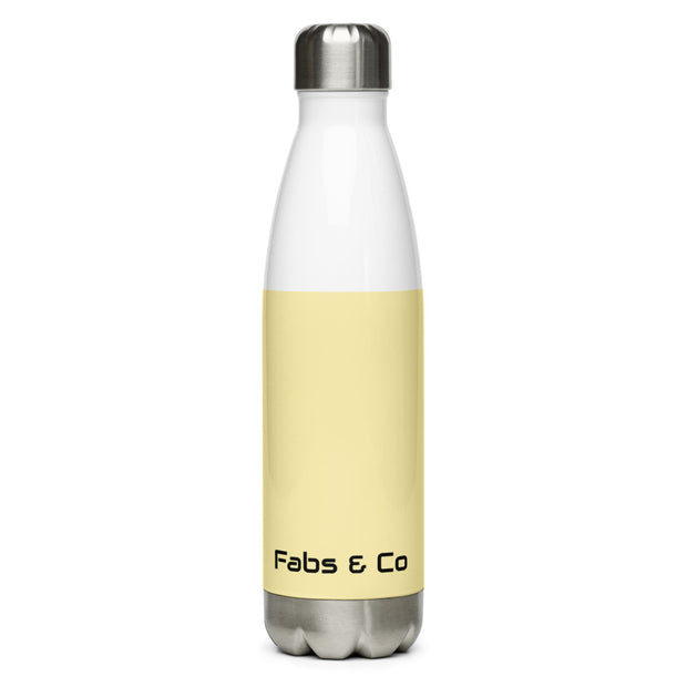 Fabs & Co Mellow Yellow Stainless Steel Water Bottle