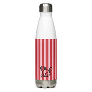 Fabs & Co Red Stripe Stainless Steel Water Bottle