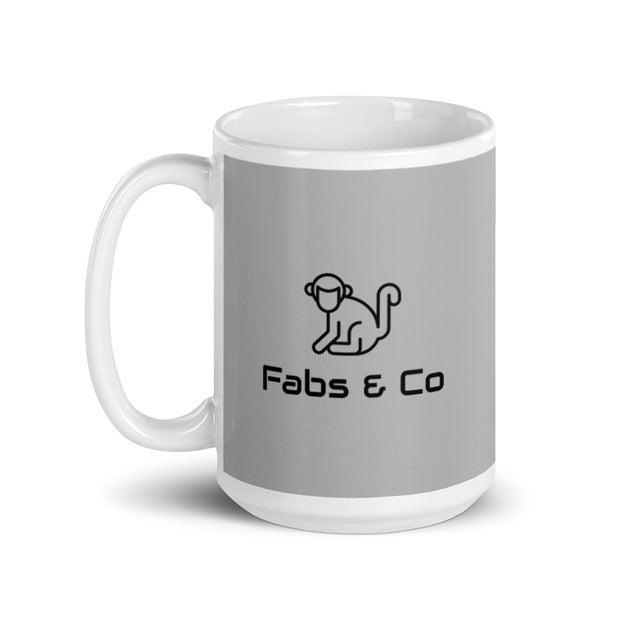 Fabs & Co Grey Glossy Mug