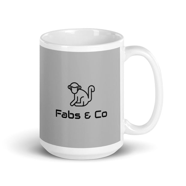 Fabs & Co Grey Glossy Mug