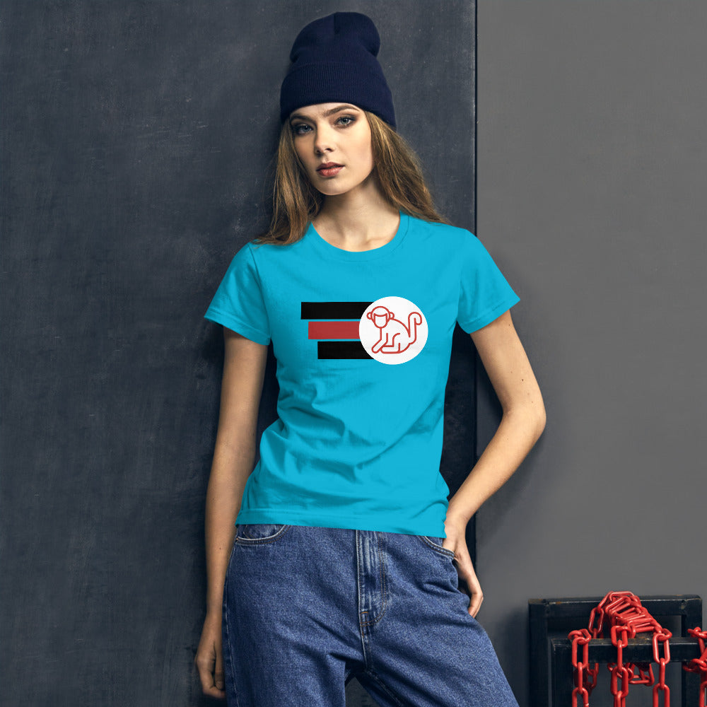 Fabs & Co Logo With Stripes Women T-Shirt