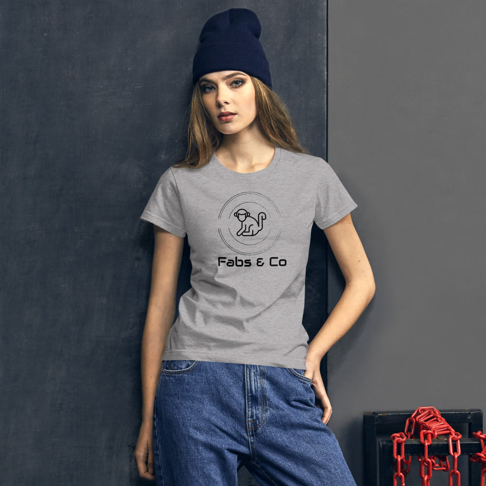 Fabs & Co Orignal Logo and Text Women T-shirt